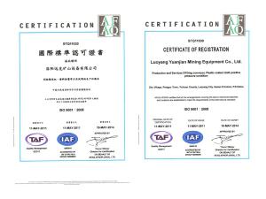 certificate of quality system
